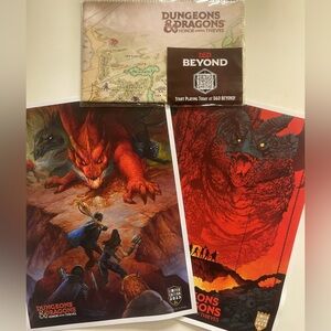 Dungeons and Dragons 2023 Limited Edition Movie Posters and Map